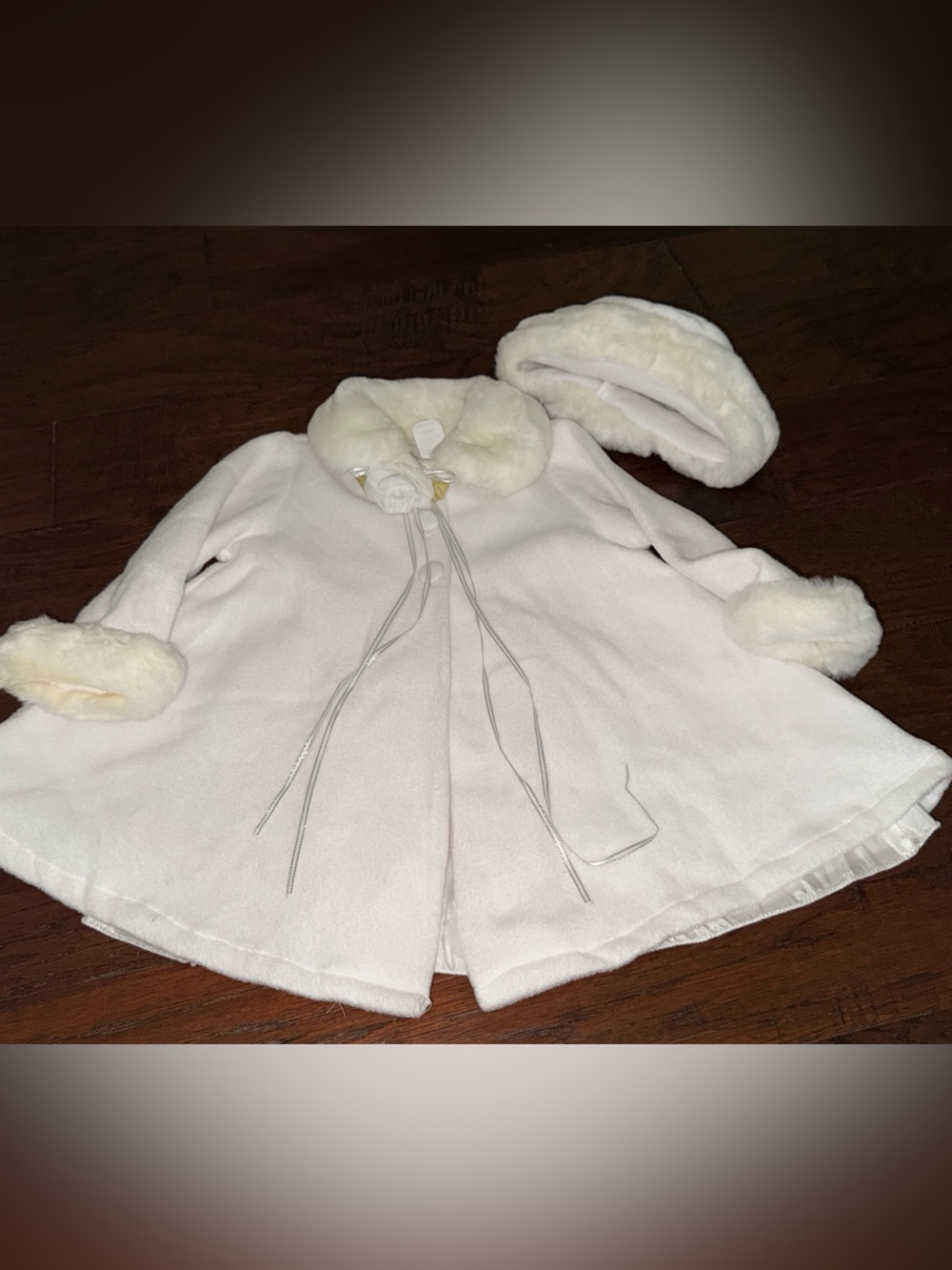 NWOT Toddler Girls Kids Dream Off White /White Jacket Set XL